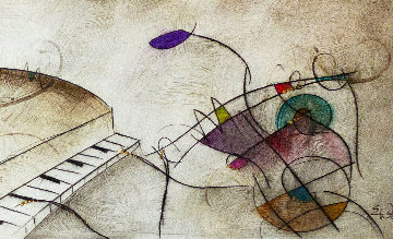 Tempo Or#4 1998 28x52 Original Painting - Eric Waugh Tempo Or#4 1998 28x52 Original Painting - Eric Waugh