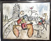 Tower of Pisa 47x60 - Huge Mural Sized - Signed 3 Times - Italy Original Painting by Eric Waugh - 1