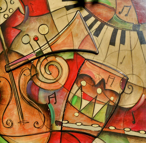 Jazz It Up 2000 49x49 - Huge Original Painting - Eric Waugh