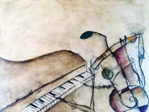 Untitled (Pianist) From the Musicians Series Original Painting by Eric Waugh