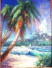 Tropical Beach 1986 26x21 Original Painting by Wayne Cooper - 2