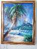 Tropical Beach 1986 26x21 Original Painting by Wayne Cooper - 1