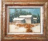 Three Barns 1977 18x21 Original Painting by Wayne Cooper - 1