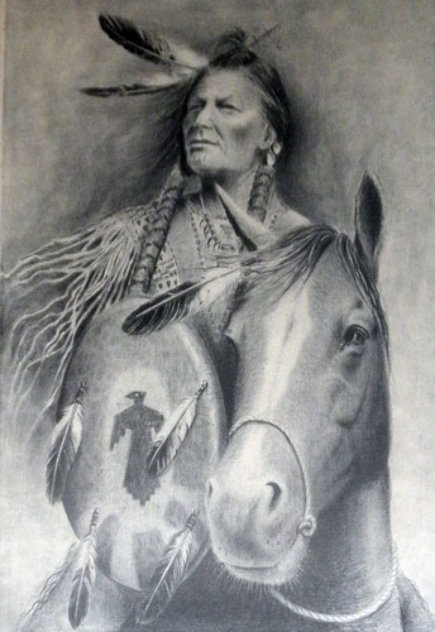 Indian Chief on Horse Limited Edition Print by Wayne Cooper
