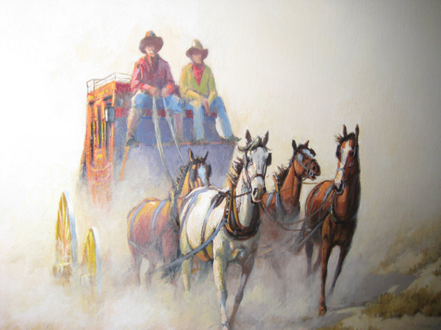 Untitled (Stage Coach)  1986 20x24 Original Painting by Wayne Cooper
