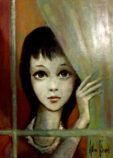 Untitled Portrait of a Girl 32x28 Original Painting - Wade Reynolds Untitled Portrait of a Girl 32x28 Original Painting - Wade Reynolds