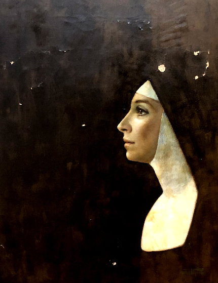 Nun 1964 20x16 Original Painting by Wade Reynolds Nun 1964 20x16 Original Painting by Wade Reynolds