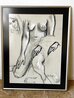 Untitled Nude Female Portrait Drawing 1965 29x23 Drawing by Wade Reynolds - 1