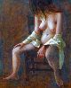 Seated Nude 1965 40x32 Huge Original Painting by Wade Reynolds - 0