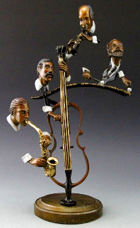 Bourbon Street Bronze Sculpture 1985 20 in Sculpture - Paul Wegner Bourbon Street Bronze Sculpture 1985 20 in Sculpture - Paul Wegner