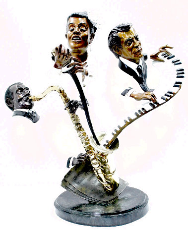 Lady Day Bronze Sculpture 1994 31 in - Billie Holiday Sculpture - Paul Wegner