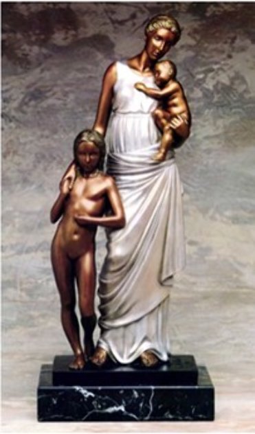 Maternity Bronze Sculpture 1990 23 in Sculpture by Felix de Weldon