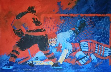 Challenge Met 1980 65x50 Huge Original Painting - Ken Wesman Challenge Met 1980 65x50 Huge Original Painting - Ken Wesman