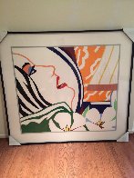 Bedroom Face  with Orange Wallpaper 1987  Huge Limited Edition Print by Tom Wesselmann - 1