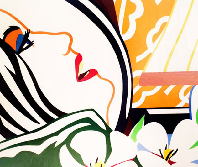 Bedroom Face  with Orange Wallpaper 1987  Huge Limited Edition Print by Tom Wesselmann