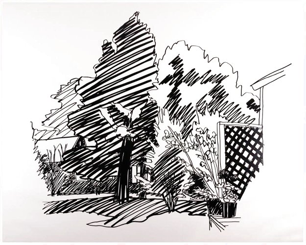 Jeanie's Backyard 1990 HS - Huge Mural Size Limited Edition Print - Tom Wesselmann