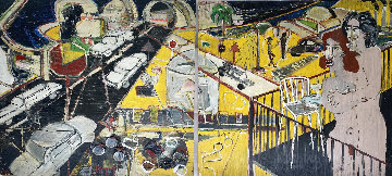 Untitled Diptych 2010 96x48 Huge Mural Original Painting - Randy Lee White Untitled Diptych 2010 96x48 Huge Mural Original Painting - Randy Lee White