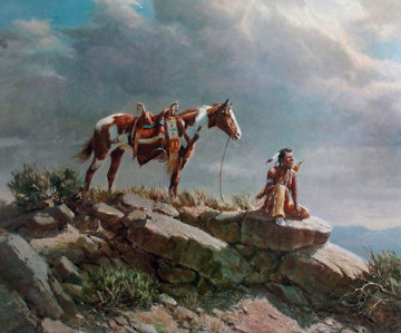 Buffalo Scout Limited Edition Print - Olaf Wieghorst Buffalo Scout Limited Edition Print - Olaf Wieghorst
