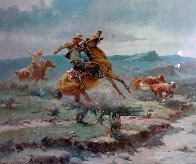 Missing in the Round Up Limited Edition Print by Olaf Wieghorst - 0 Missing in the Round Up Limited Edition Print by Olaf Wieghorst - 0