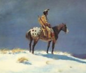 Nez Pierce on Appaloosa 1950 (Early) Limited Edition Print - Olaf Wieghorst Nez Pierce on Appaloosa 1950 (Early) Limited Edition Print - Olaf Wieghorst