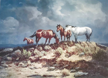 Range Ponies Limited Edition Print - Olaf Wieghorst Range Ponies Limited Edition Print - Olaf Wieghorst