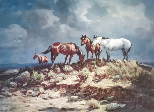 Range Ponies Limited Edition Print by Olaf Wieghorst