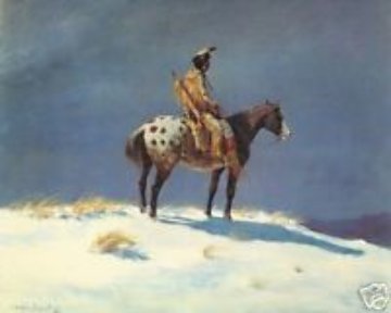 Nez Perce on Appaloosa 1950 (Early) Limited Edition Print - Olaf Wieghorst Nez Perce on Appaloosa 1950 (Early) Limited Edition Print - Olaf Wieghorst