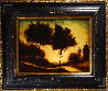Twin Trees at Twilight 2010 23x27 Original Painting by Edward Walton Wilcox - 1