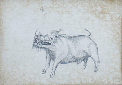 Angry Boren 2012 9x12 Drawing - Edward Walton Wilcox