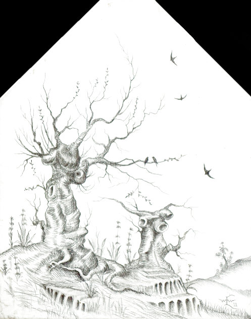 Der Siblin Arboren  2011 12x10 Drawing by Edward Walton Wilcox