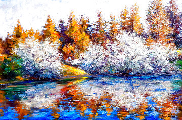 Sam's Pond 26x34 Original Painting - Gregory Wilhelmi