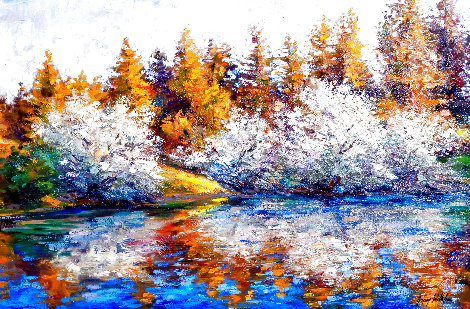 Sam's Pond 26x34 Original Painting - Gregory Wilhelmi