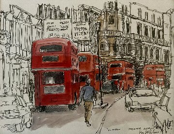 London Theater District Watercolor 18x20 - England Watercolor - Gregory Wilhelmi London Theater District Watercolor 18x20 - England Watercolor - Gregory Wilhelmi