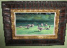 Geese in City Park 7x13 Original Painting by Gregory Wilhelmi - 1