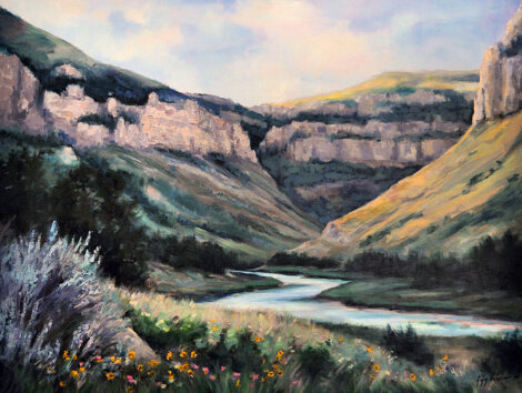 Wind River Canyon 32x42 - Wind River Range Original Painting - Gregory Wilhelmi
