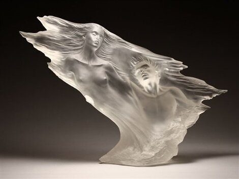 Song of the Cypress - Acrylic 1987 24 in  Huge Sculpture - Michael Wilkinson