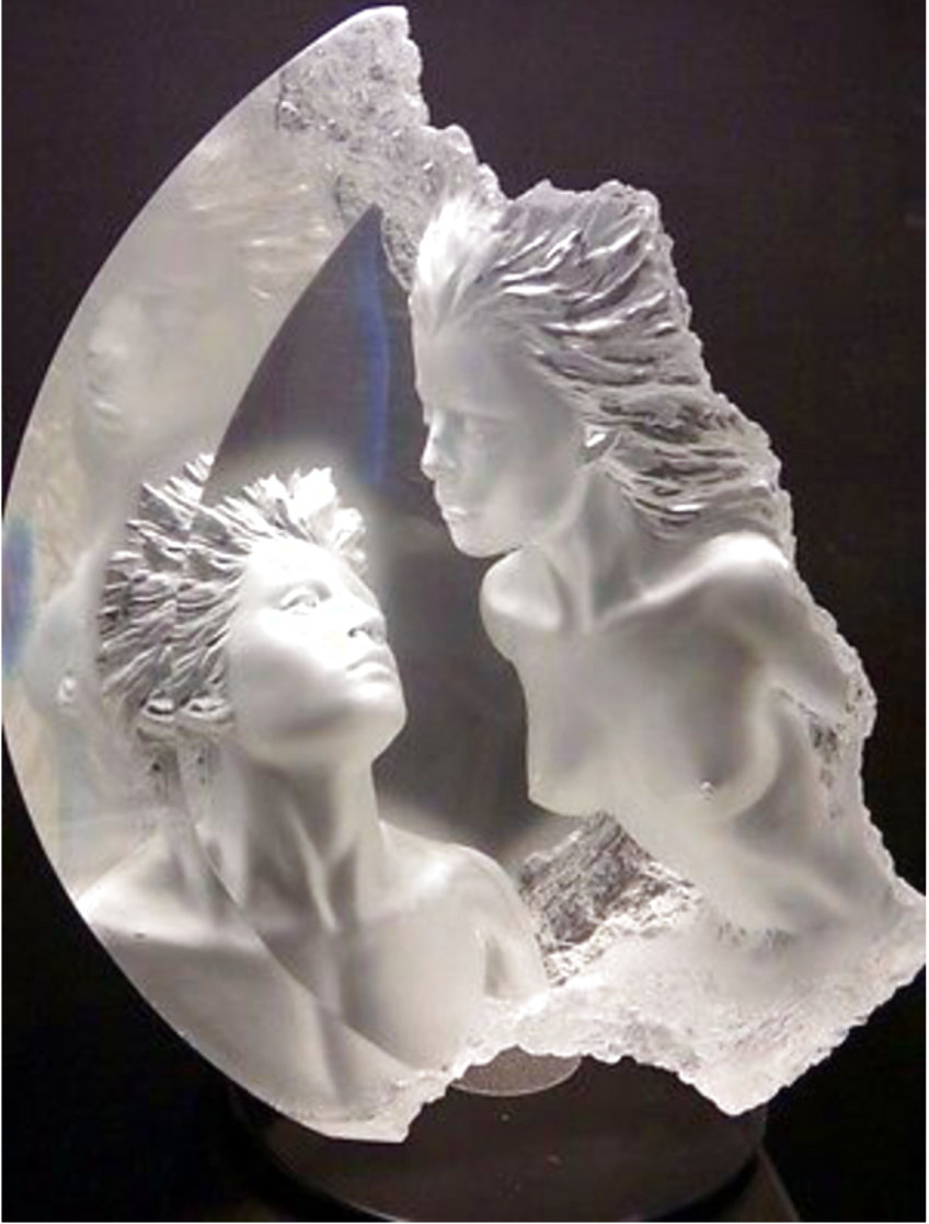 Moonscape I - Terra Luna Acrylic Sculpture 1998 24 in  Sculpture by Michael Wilkinson