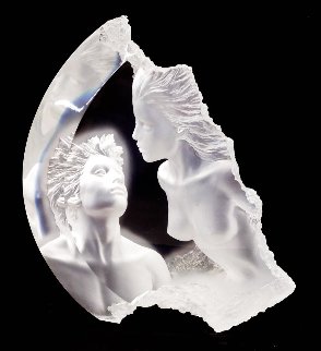 Moonscape I - Terra Luna Acrylic Sculpture 22 in Sculpture - Michael Wilkinson