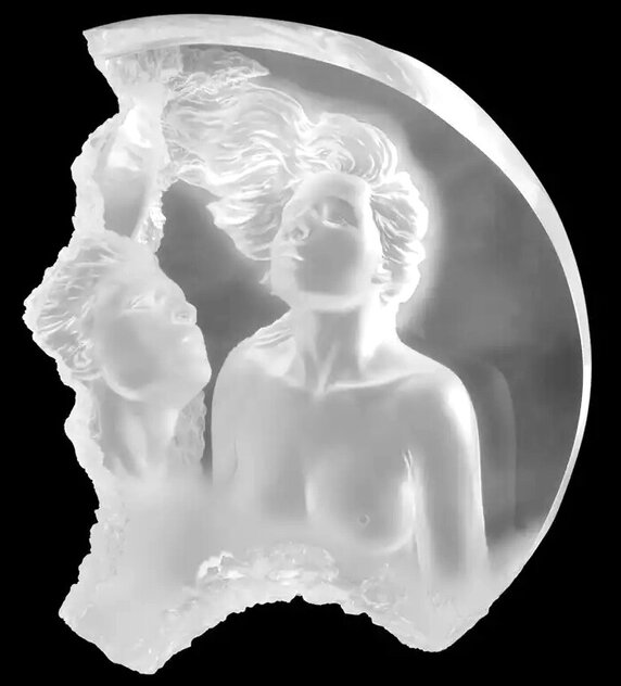 Moonscape II: Aria Acrylic Sculpture 1999 16 in by Michael Wilkinson