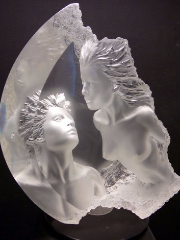 Moonscape: Terraluna  Acrylic Sculpture 1989 20 in Sculpture - Michael Wilkinson