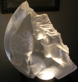 Wilkinson Moonscape I: Terra Luna Acrylic Sculpture 22 in Sculpture - Michael Wilkinson