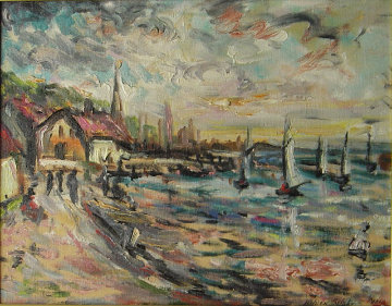 Paris Seashore 10x13 Original Painting - Wilson Silsby Paris Seashore 10x13 Original Painting - Wilson Silsby