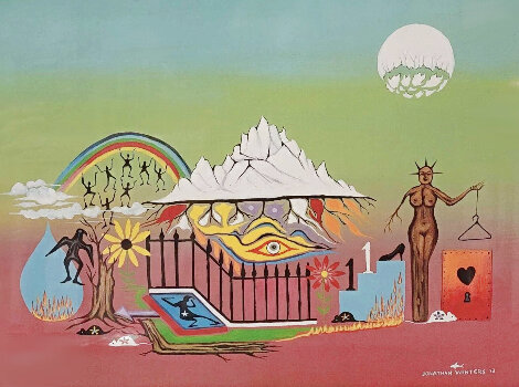 Thoughts of a Hollywood Actor Drowning in His Pool 1973 Limited Edition Print - Jonathan Winters