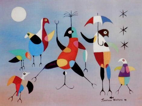 Umbrella Dancers 1970 Limited Edition Print - Jonathan Winters