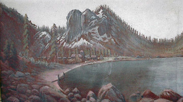 Glenbrook and Bay 1916 14x24 Original Painting - Jack Wisby