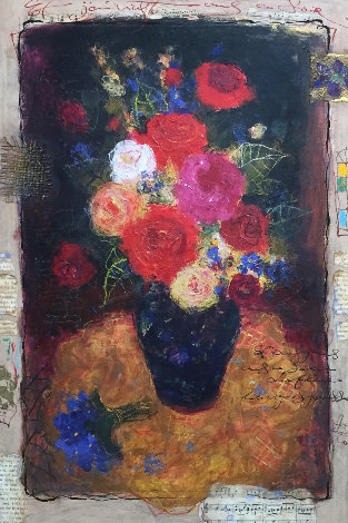 Floral Splendor 24x32 Original Painting - Tanya Wissotzky