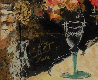 Flowers With a Glass of Wine Embellished Limited Edition Print by Tanya Wissotzky - 5