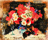 Flowers With a Glass of Wine Embellished Limited Edition Print by Tanya Wissotzky - 0