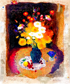 Yellow Flowers II AP Limited Edition Print - Tanya Wissotzky