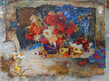 Halved Pears 61x50 Original Painting - Tanya Wissotzky Halved Pears 61x50 Original Painting - Tanya Wissotzky